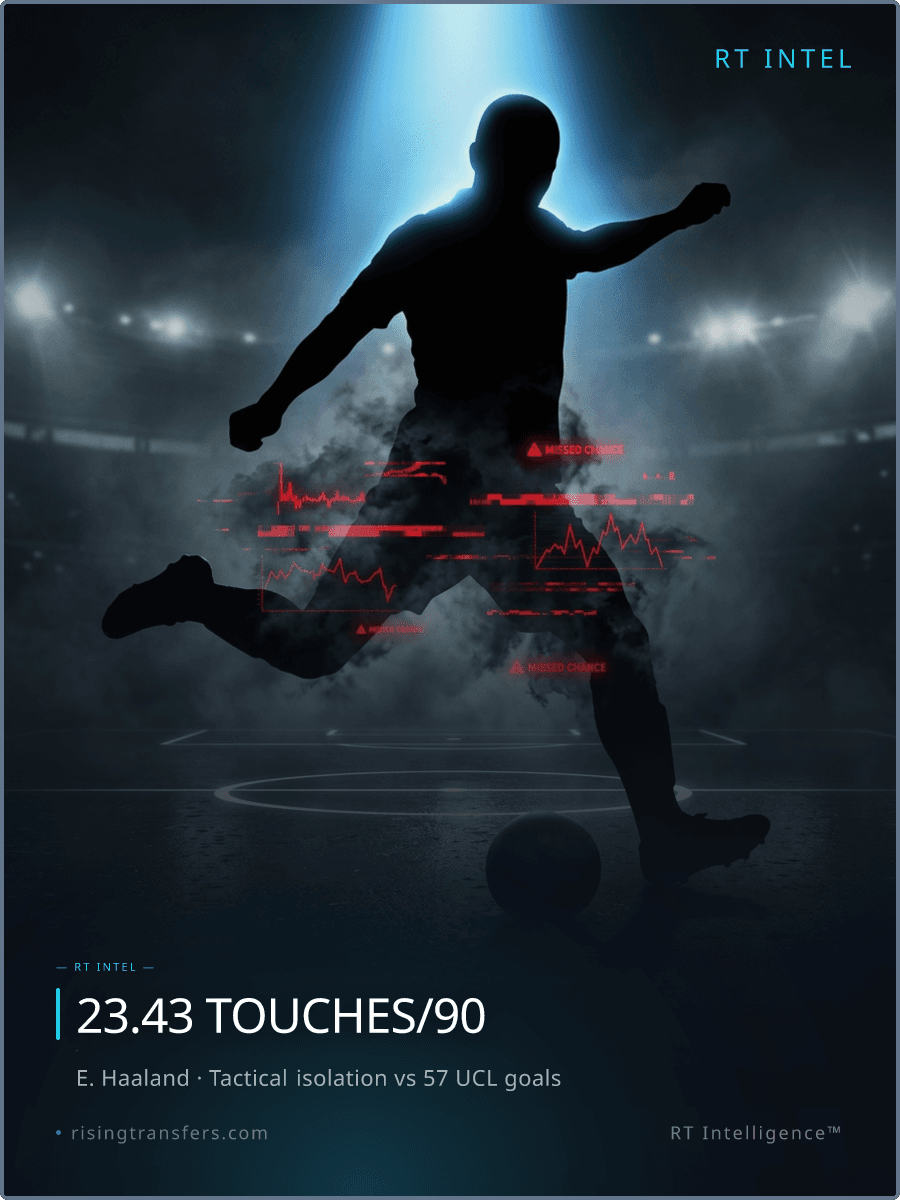 57 UCL Goals: The 23.43 Touches per 90 Tax